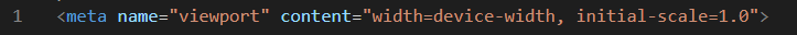Viewport meta tag