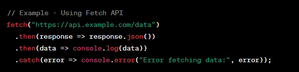 AJAX and Fetch API in JavaScript