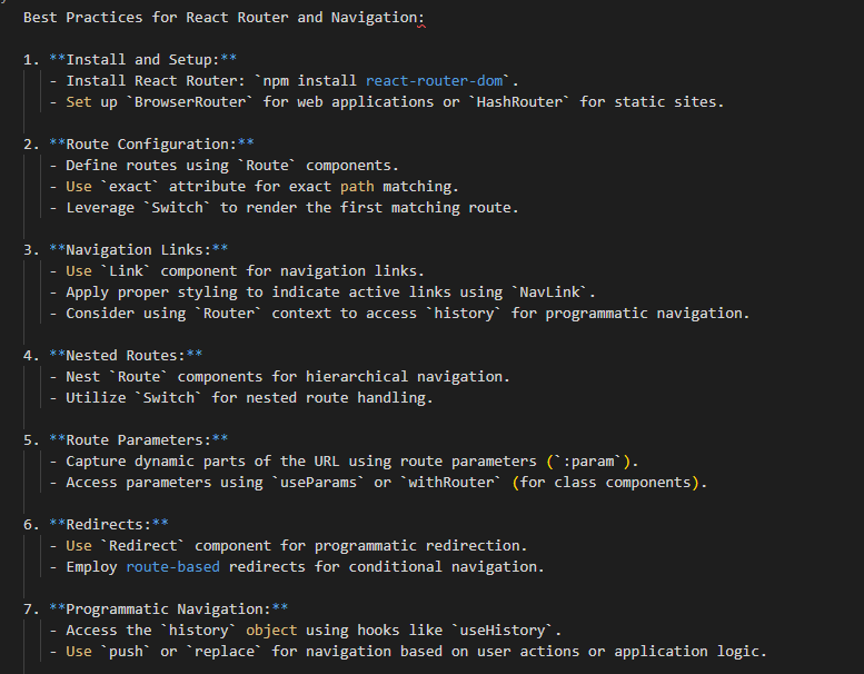 Best practices for working with React Router and navigation 1
