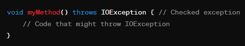 Checked vs. Unchecked Exceptions Example