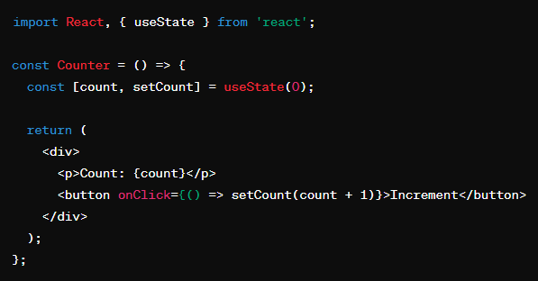 Declaring State in a React Component