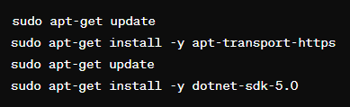 Install .NET SDK Linux Ubuntu