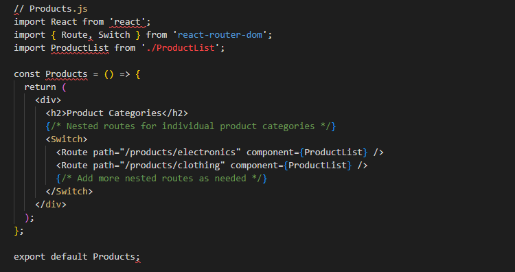 Products Products js