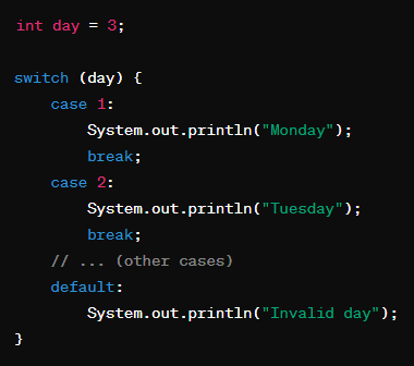 Switch Statement flow