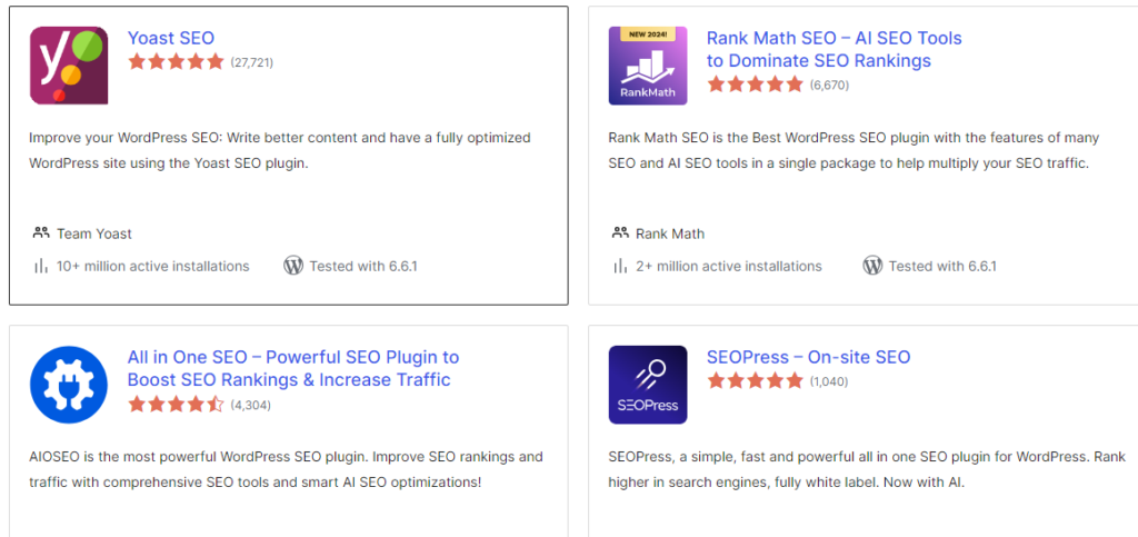 SEO plugins